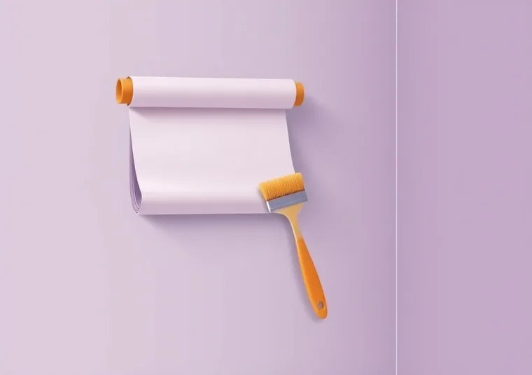 Pose de papier peint, rouleau et brosse à maroufler
